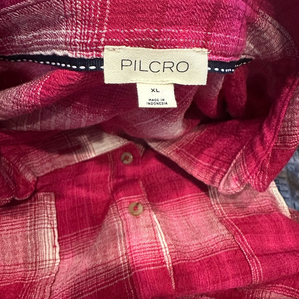 Anthropologie | THE HADLEY RELAXED BUTTONDOWN SHIRT BY PILCRO​ | Pink | XL - Picture 2 of 2